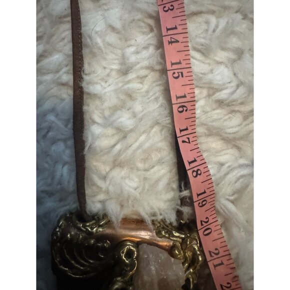 Vintage Carvalhus Brutalist Purse Handbag Leather, Metal and Stone Brazil - Picture 8 of 10